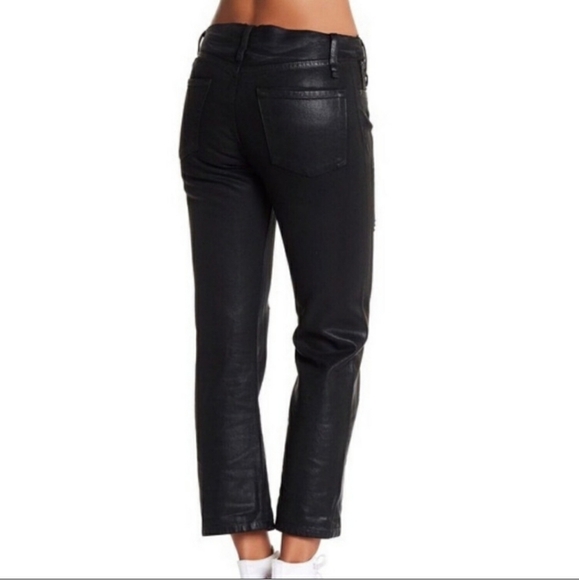 NEW Calvin Rucker Jeans Baby Love Distressed Black 26 Hi Waist Boyfriend Luxury - Picture 2 of 16